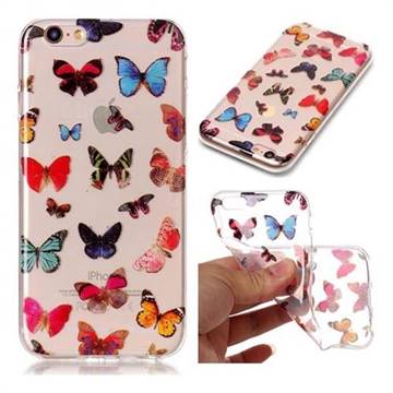 Colorful Butterfly Super Clear Soft TPU Back Cover for iPhone 6s Plus / 6 Plus 6P(5.5 inch)