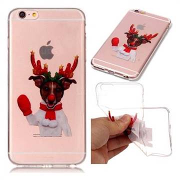 Red Gloves Elk Super Clear Soft TPU Back Cover for iPhone 6s Plus / 6 Plus 6P(5.5 inch)