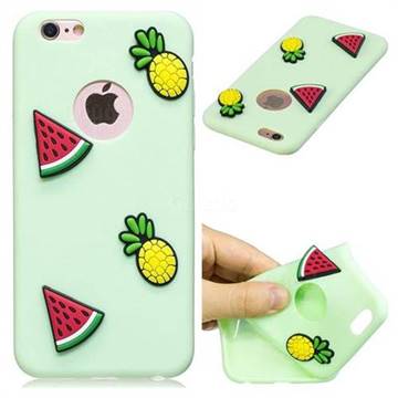 Watermelon Pineapple Soft 3D Silicone Case for iPhone 6s Plus / 6 Plus 6P(5.5 inch)