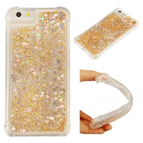 Dynamic Liquid Glitter Sand Quicksand Star TPU Case for iPhone 6s Plus / 6 Plus 6P(5.5 inch) - Diamond Gold