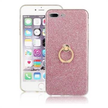 Luxury Soft TPU Glitter Back Ring Cover with 360 Rotate Finger Holder Buckle for iPhone 6s Plus / 6 Plus 6P(5.5 inch) - Pink