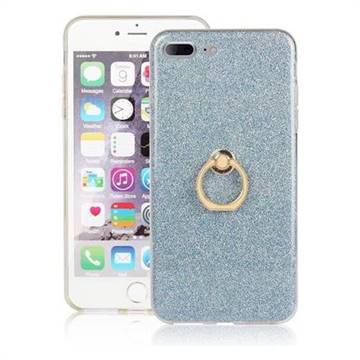 Luxury Soft TPU Glitter Back Ring Cover with 360 Rotate Finger Holder Buckle for iPhone 6s Plus / 6 Plus 6P(5.5 inch) - Blue