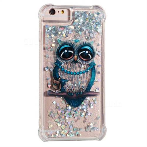 Sweet Gray Owl Dynamic Liquid Glitter Sand Quicksand Star TPU Case for iPhone 6s Plus / 6 Plus 6P(5.5 inch)