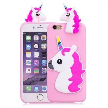 Unicorn Soft 3D Silicone Case for iPhone 6s Plus / 6 Plus 6P(5.5 inch) - Rose