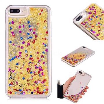 Glitter Sand Mirror Quicksand Dynamic Liquid Star TPU Case for iPhone 6s Plus / 6 Plus 6P(5.5 inch) - Yellow