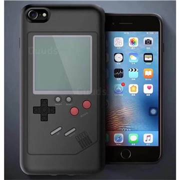 WANLE VC-061 Classic Playable Tetris Game Boy Silicone Case for iPhone 6s Plus / 6 Plus 6P(5.5 inch) - Black