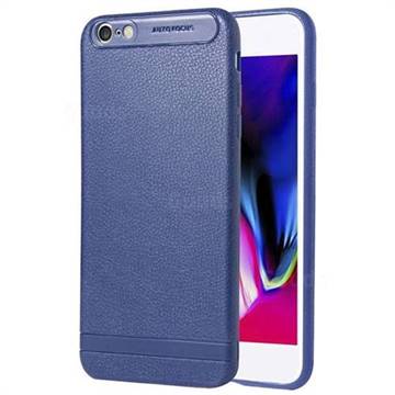 Litchi Grain Silicon Soft Phone Case for iPhone 6s Plus / 6 Plus 6P(5.5 inch) - Blue