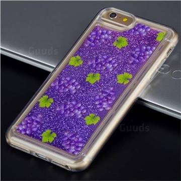 Purple Grape Glassy Glitter Quicksand Dynamic Liquid Soft Phone Case for iPhone 6s Plus / 6 Plus 6P(5.5 inch)