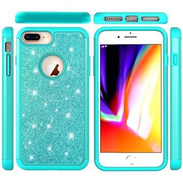 Glitter Rhinestone Bling Shock Absorbing Hybrid Defender Rugged Phone Case Cover for iPhone 6s Plus / 6 Plus 6P(5.5 inch) - Green