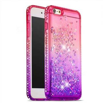 Diamond Frame Liquid Glitter Quicksand Sequins Phone Case For Iphone 6s Plus 6 Plus 6p 5 5 Inch Pink Purple Tpu Case Guuds