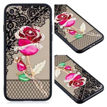 Rose Lace Diamond Flower Soft TPU Back Cover for iPhone 6s Plus / 6 Plus 6P(5.5 inch)