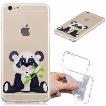 Bamboo Panda Clear Varnish Soft Phone Back Cover for iPhone 6s Plus / 6 Plus 6P(5.5 inch)