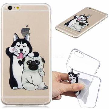 Selfie Dog Clear Varnish Soft Phone Back Cover for iPhone 6s Plus / 6 Plus 6P(5.5 inch)