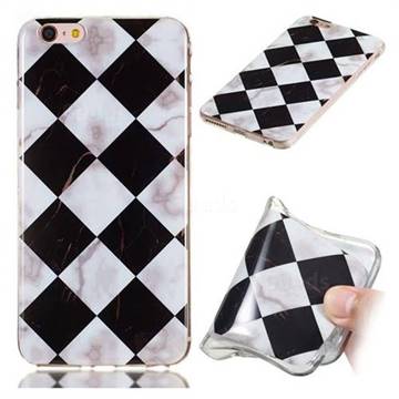 Black and White Matching Soft TPU Marble Pattern Phone Case for iPhone 6s Plus / 6 Plus 6P(5.5 inch)