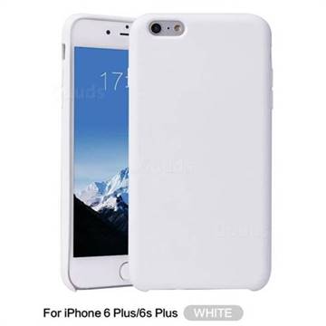 Howmak Slim Liquid Silicone Rubber Shockproof Phone Case Cover for iPhone 6s Plus / 6 Plus 6P(5.5 inch) - White