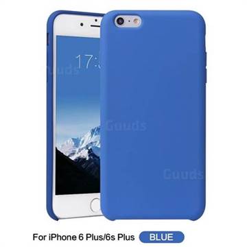 Howmak Slim Liquid Silicone Rubber Shockproof Phone Case Cover for iPhone 6s Plus / 6 Plus 6P(5.5 inch) - Sky Blue