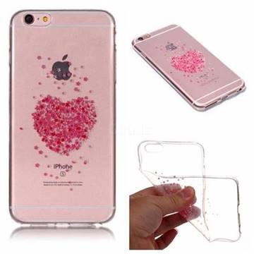 Heart Cherry Blossoms Super Clear Soft TPU Back Cover for iPhone 6s Plus / 6 Plus 6P(5.5 inch)