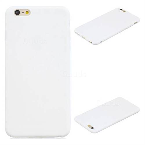 Candy Soft Silicone Protective Phone Case for iPhone 6s Plus / 6 Plus 6P(5.5 inch) - White