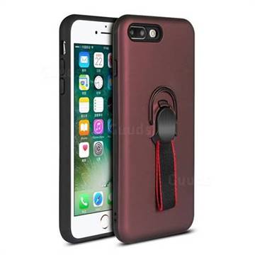 Raytheon Multi-function Ribbon Stand Back Cover for iPhone 6s Plus / 6 Plus 6P(5.5 inch) - Wine Red