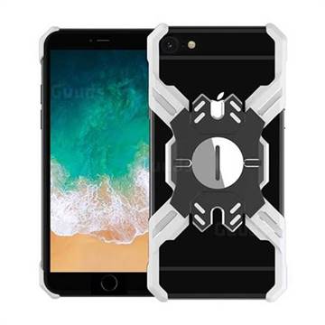 Heroes All Metal Frame Coin Kickstand Car Magnetic Bumper Phone Case for iPhone 6s Plus / 6 Plus 6P(5.5 inch) - Silver