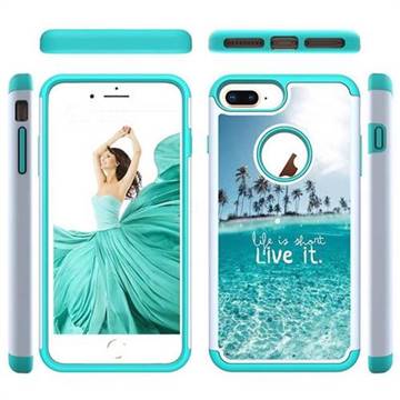 Sea and Tree Shock Absorbing Hybrid Defender Rugged Phone Case Cover for iPhone 6s Plus / 6 Plus 6P(5.5 inch)