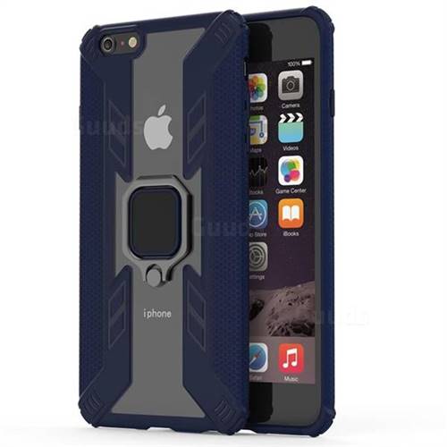 Predator Armor Metal Ring Grip Shockproof Dual Layer Rugged Hard Cover for iPhone 6s Plus / 6 Plus 6P(5.5 inch) - Blue