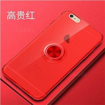 Anti-fall Invisible Press Bounce Ring Holder Phone Cover for iPhone 6s Plus / 6 Plus 6P(5.5 inch) - Noble Red