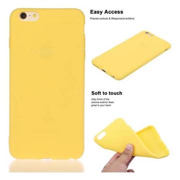 Soft Matte Silicone Phone Cover for iPhone 6s Plus / 6 Plus 6P(5.5 inch) - Yellow