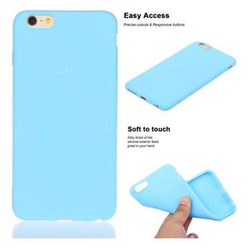 Soft Matte Silicone Phone Cover for iPhone 6s Plus / 6 Plus 6P(5.5 inch) - Sky Blue