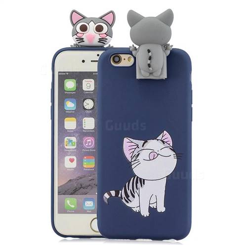 Grinning Cat Soft 3D Climbing Doll Stand Soft Case for iPhone 6s Plus / 6 Plus 6P(5.5 inch)