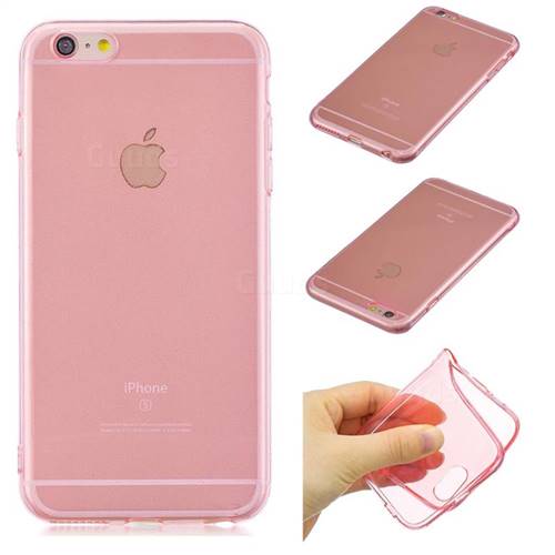 Transparent Jelly Mobile Phone Case for iPhone 6s Plus / 6 Plus 6P(5.5 inch) - Pink