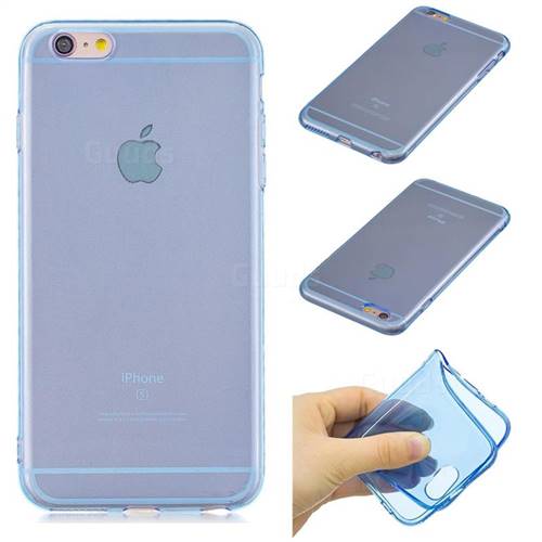 Transparent Jelly Mobile Phone Case for iPhone 6s Plus / 6 Plus 6P(5.5 inch) - Baby Blue