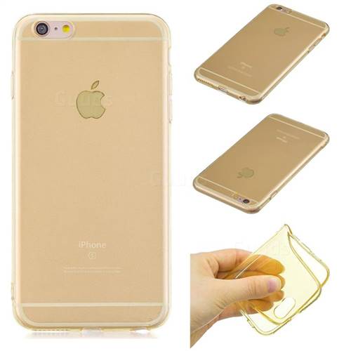 Transparent Jelly Mobile Phone Case for iPhone 6s Plus / 6 Plus 6P(5.5 inch) - Yellow