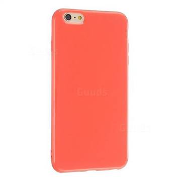 2mm Candy Soft Silicone Phone Case Cover for iPhone 6s Plus / 6 Plus 6P(5.5 inch) - Coral Red