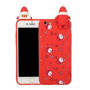Snowflakes Gloves Christmas Xmax Soft 3D Doll Silicone Case for iPhone 6s Plus / 6 Plus 6P(5.5 inch)