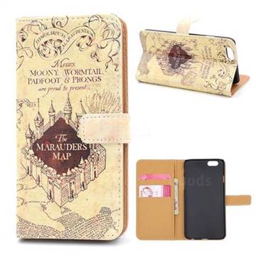The Marauders Map Leather Wallet Case for iPhone 6 Plus (5.5 inch)