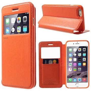 Roar Korea Noble View Leather Flip Cover for iPhone 6 Plus (5.5 inch) - Orange