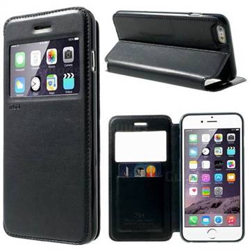 Roar Korea Noble View Leather Flip Cover for iPhone 6 Plus (5.5 inch) - Dark Blue