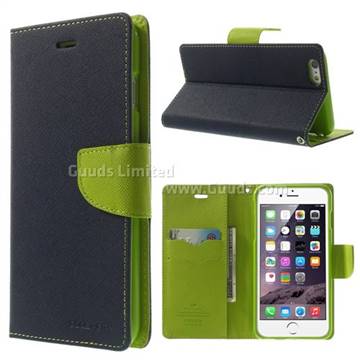 Mercury Goospery Fancy Diary Leather Case for iPhone 6 Plus (5.5 inch) - Blue