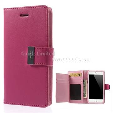 Mercury Rich Diary Leather Flip Cover for iPhone 6 Plus (5.5 inch) - Rose