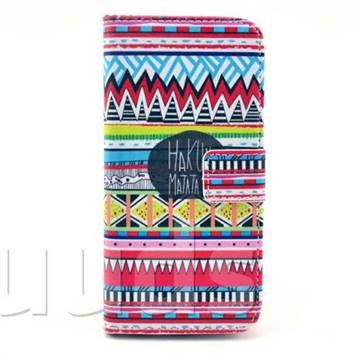 Old Tribal Leather Wallet Case for iPhone 6 Plus (5.5 inch)