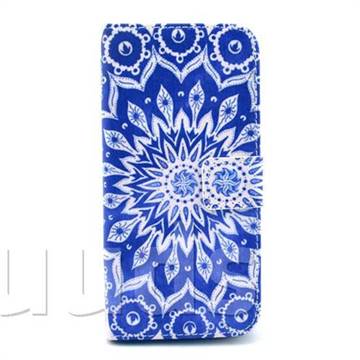 Mandala Flower Leather Wallet Case for iPhone 6 Plus (5.5 inch)