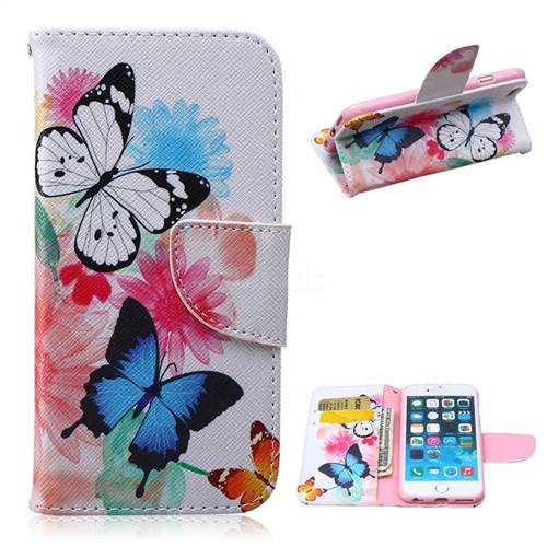 Vivid Flying Butterflies Leather Wallet Case for iPhone 6 Plus (5.5 inch)