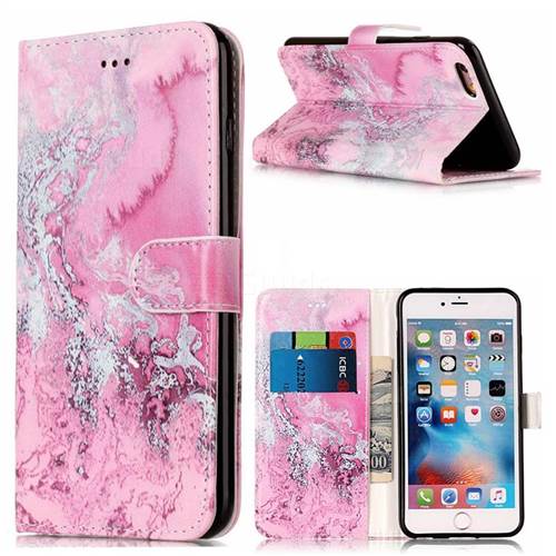 Pink Seawater PU Leather Wallet Case for iPhone 6s Plus 6 Plus(5.5 inch)