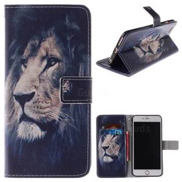 Lion Face PU Leather Wallet Case for iPhone 6s Plus / 6 Plus 6P(5.5 inch)