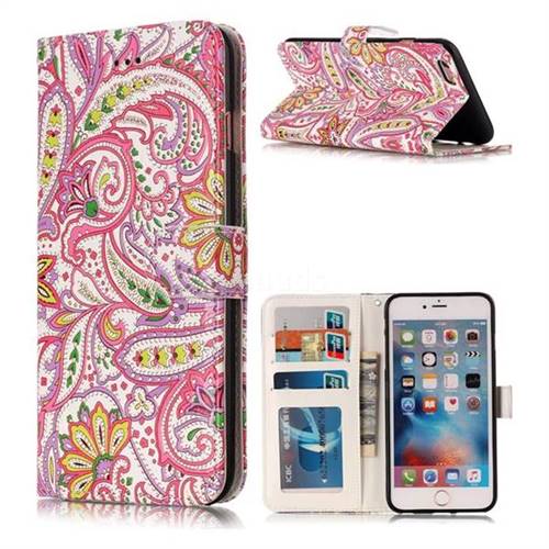 Pepper Flowers 3D Relief Oil PU Leather Wallet Case for iPhone 6s Plus / 6 Plus 6P(5.5 inch)