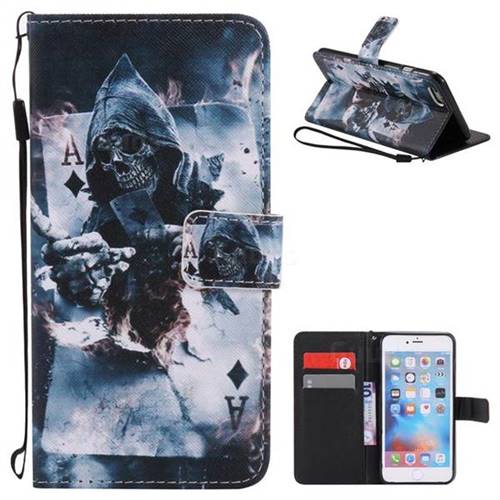 Skull Magician PU Leather Wallet Case for iPhone 6s Plus / 6 Plus 6P(5.5 inch)