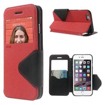 Roar Korea Diary View Leather Flip Cover for iPhone 6s Plus / 6 Plus 6P(5.5 inch) - Red