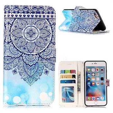 Totem Flower 3D Relief Oil PU Leather Wallet Case for iPhone 6s Plus / 6 Plus 6P(5.5 inch)