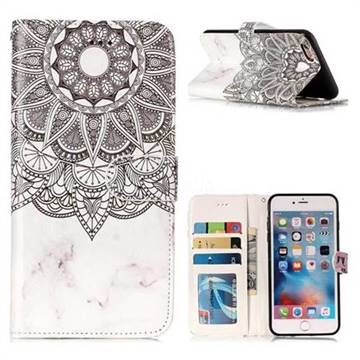 Marble Mandala 3D Relief Oil PU Leather Wallet Case for iPhone 6s Plus / 6 Plus 6P(5.5 inch)